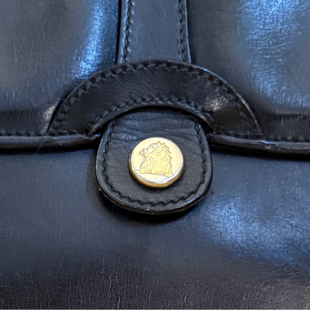 VTG Mark Cross Black Equestrian Style Shoulder Bag | Black | Made in Italy - Picture 12 of 14